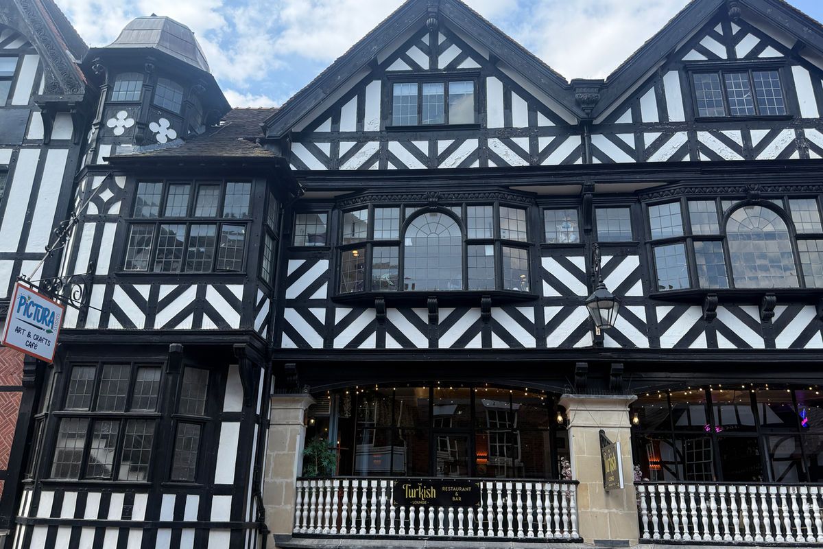 The Tudor-style building on Eastgate Row North